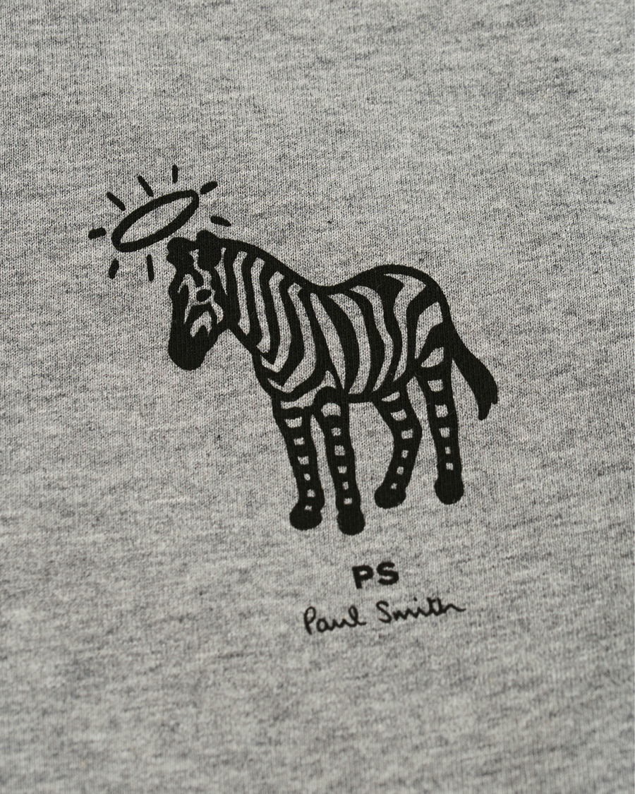 Homme | Pulls Et Tricots | PS Paul Smith | Organic Cotton Halo Zebra Sweatshirt Grey Melange