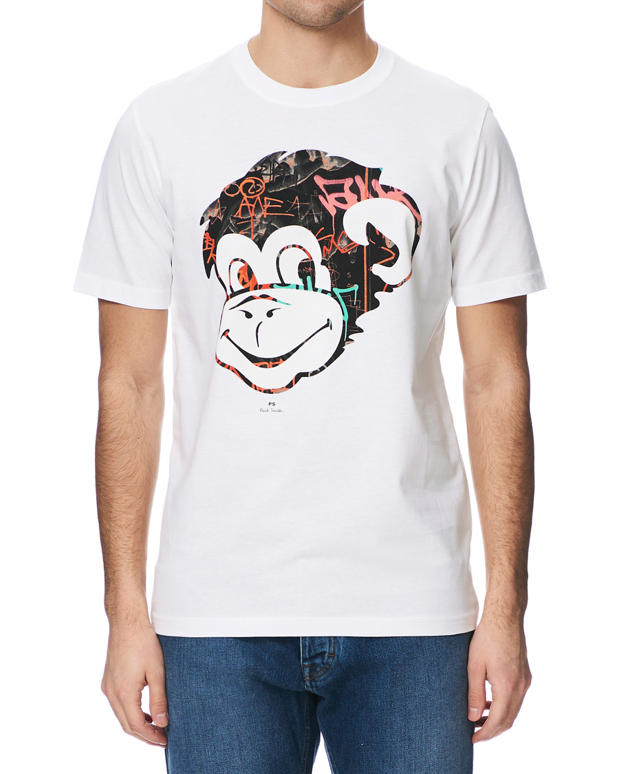 Homme | T-shirts | PS Paul Smith | Regular Fit Monkey Tee White
