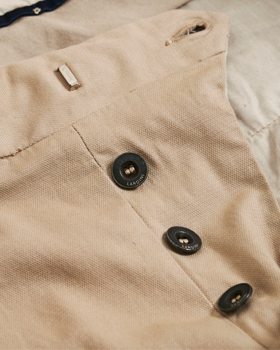 Homme | Pantalons | Lardini | Luxor Double Pleated Cotton Trousers Beige