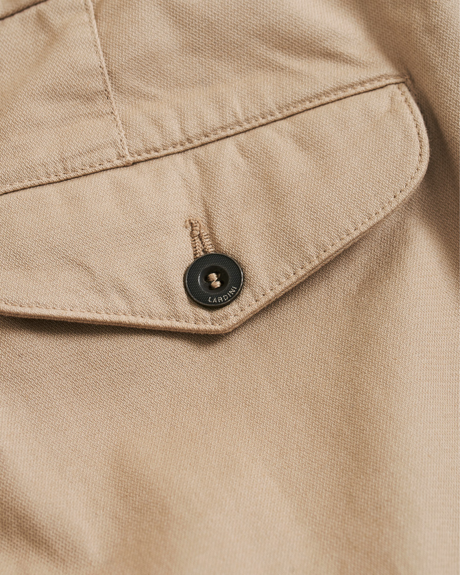 Homme | Pantalons | Lardini | Luxor Double Pleated Cotton Trousers Beige
