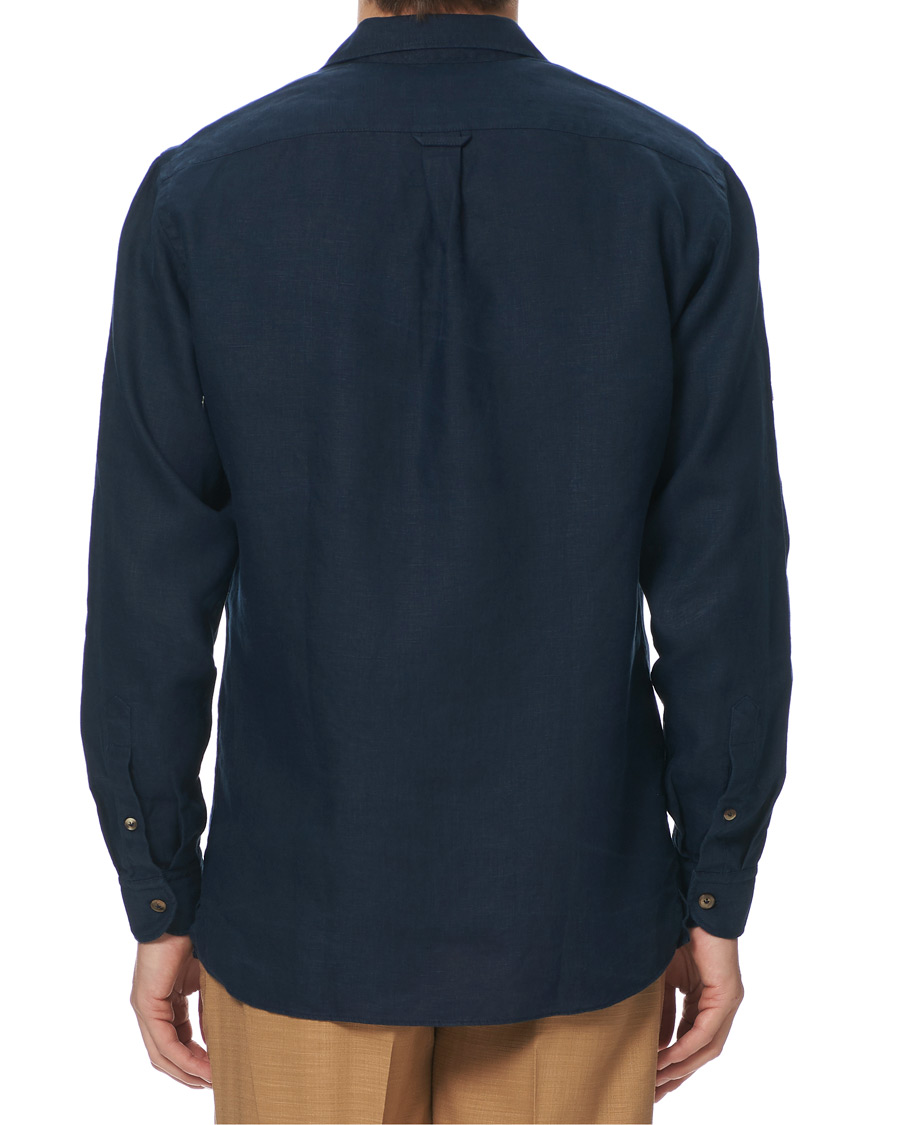Heren | Overhemden | Lardini | Double Pocket Linen Shirt Navy