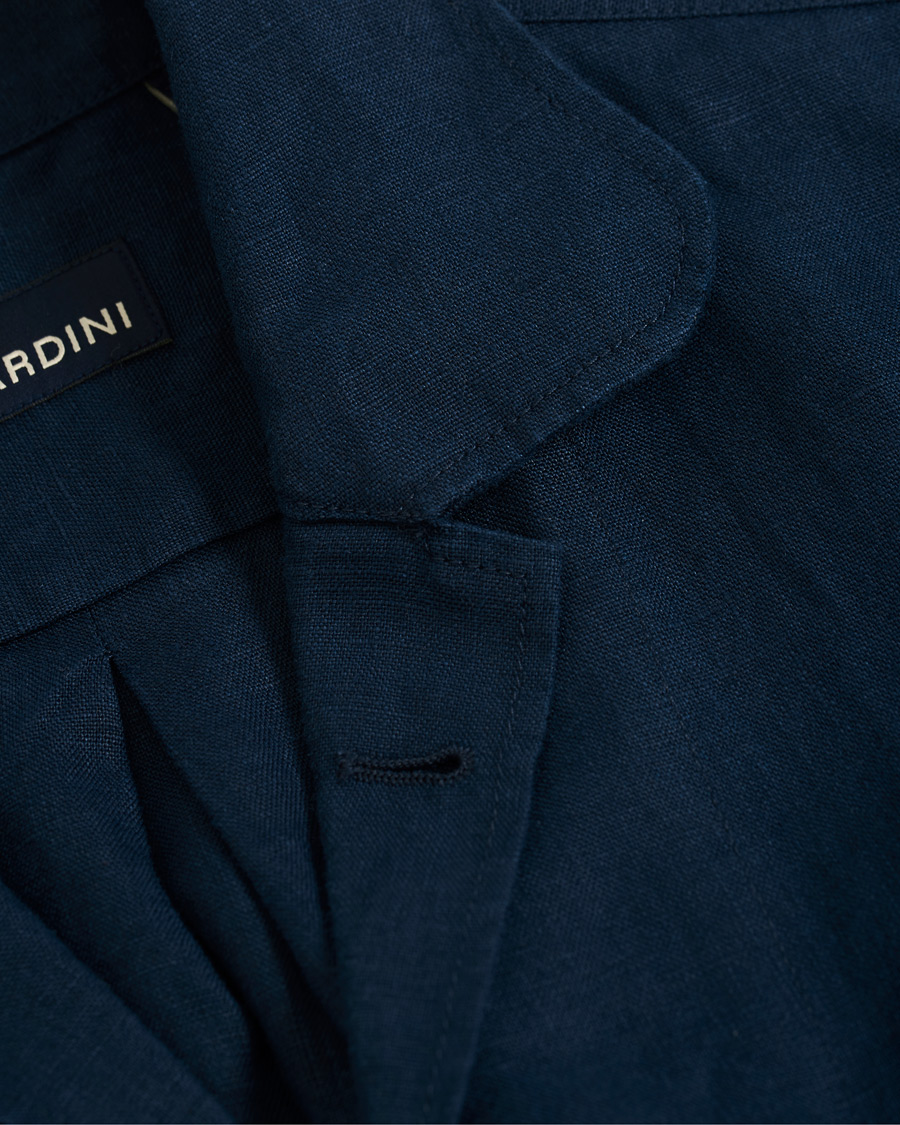 Heren | Overhemden | Lardini | Double Pocket Linen Shirt Navy