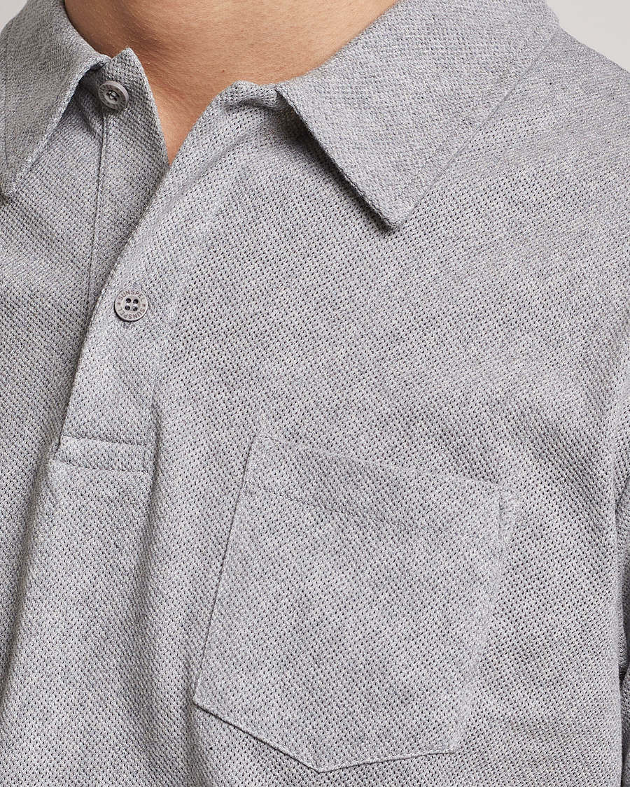 Heren | Polo's | Sunspel | Riviera Polo Shirt Grey Melange