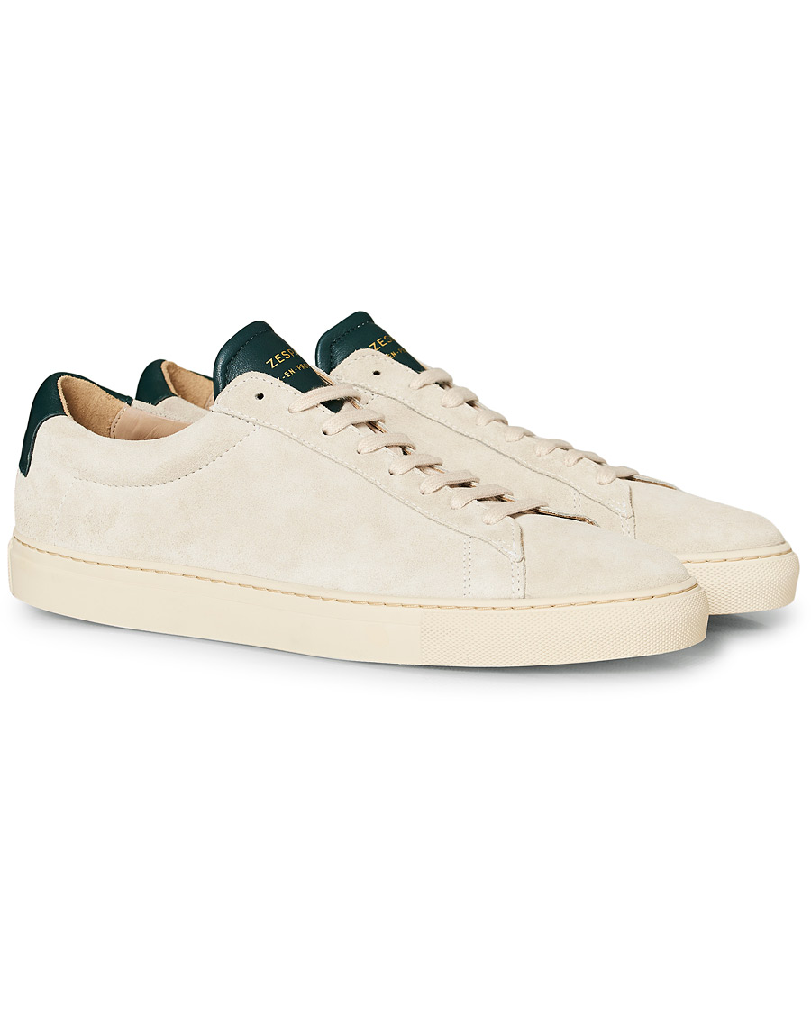 Heren | Zespà ZSP4 HGH Suede Sneakers Off White/Sapin | Zespà | ZSP4 HGH Suede Sneakers Off White/Sapin