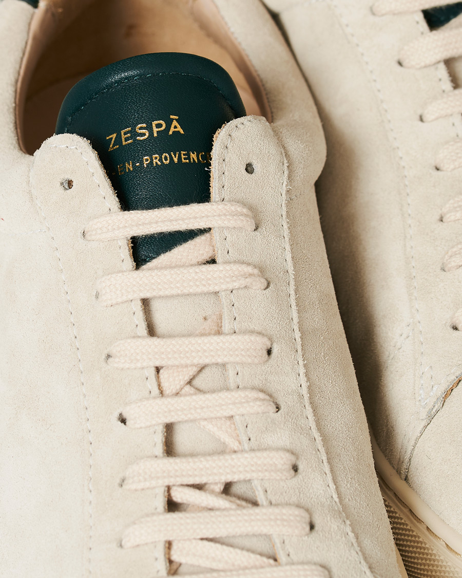 Heren | Zespà ZSP4 HGH Suede Sneakers Off White/Sapin | Zespà | ZSP4 HGH Suede Sneakers Off White/Sapin
