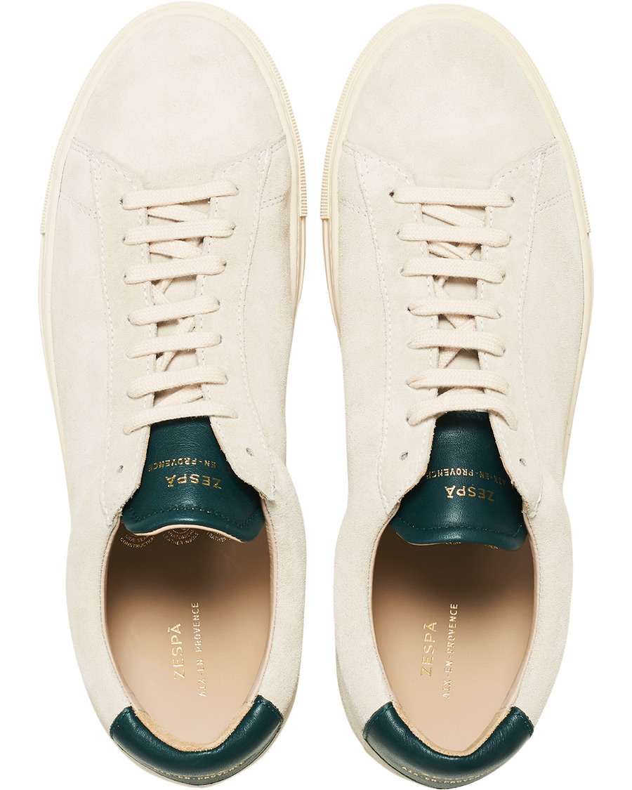 Heren | Zespà ZSP4 HGH Suede Sneakers Off White/Sapin | Zespà | ZSP4 HGH Suede Sneakers Off White/Sapin