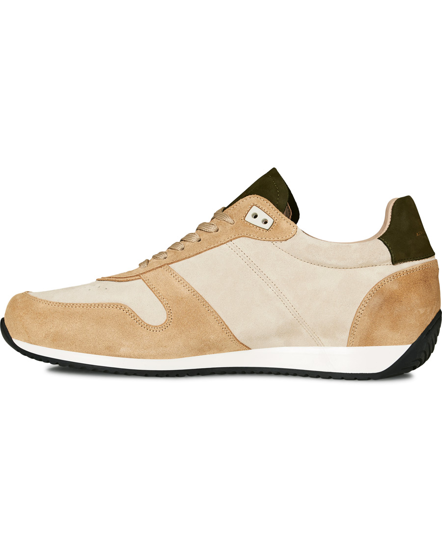Homme | Zespà ZSP6 Suede Runner Sneakers Off White/Savane | Zespà | ZSP6 Suede Runner Sneakers Off White/Savane
