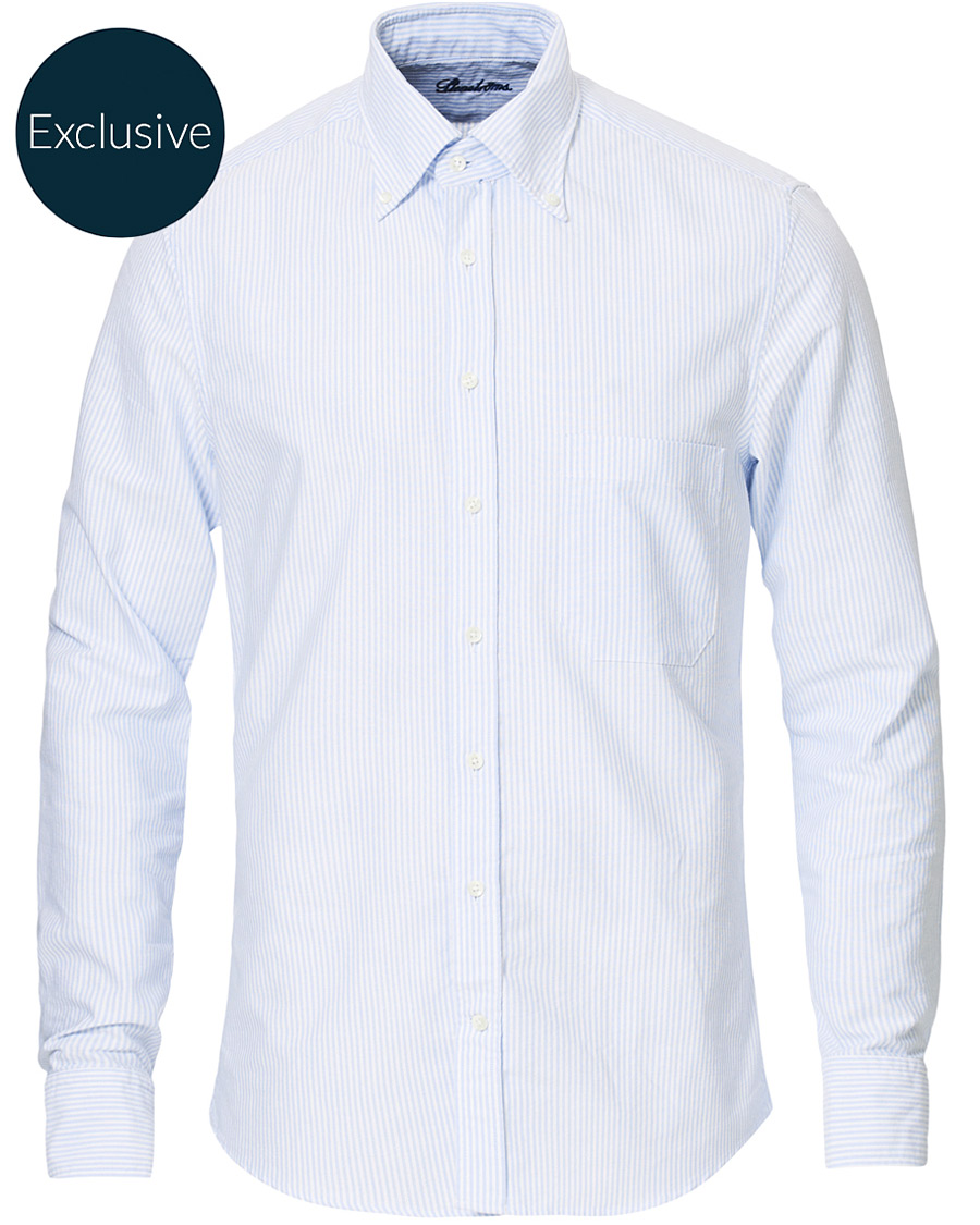 Homme | Chemises | Stenströms | Slimline Oxford Shirt Blue/White