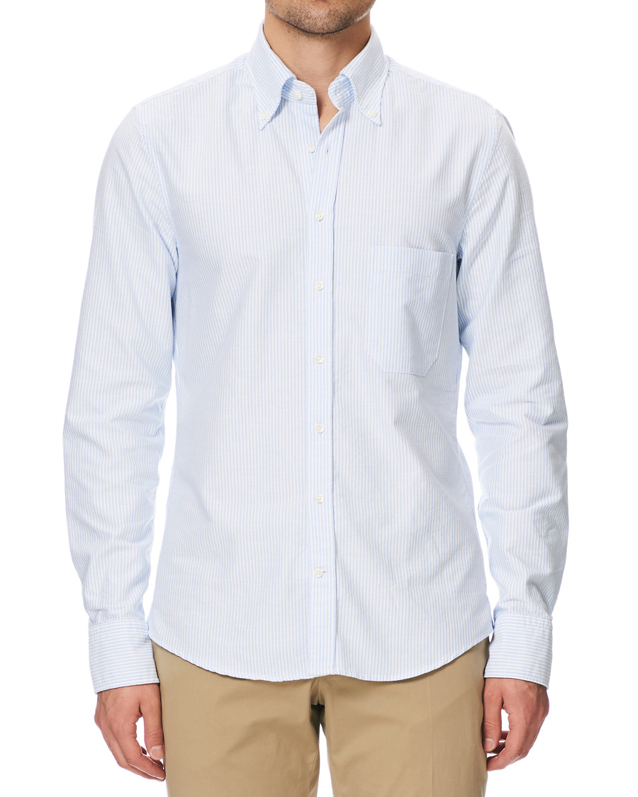 Homme | Chemises | Stenströms | Slimline Oxford Shirt Blue/White