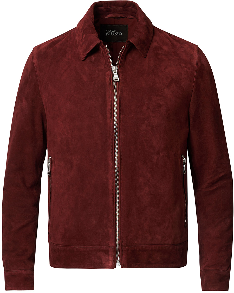Homme | Manteaux Et Vestes | Oscar Jacobson | Logner Suede Jacket Rust Red