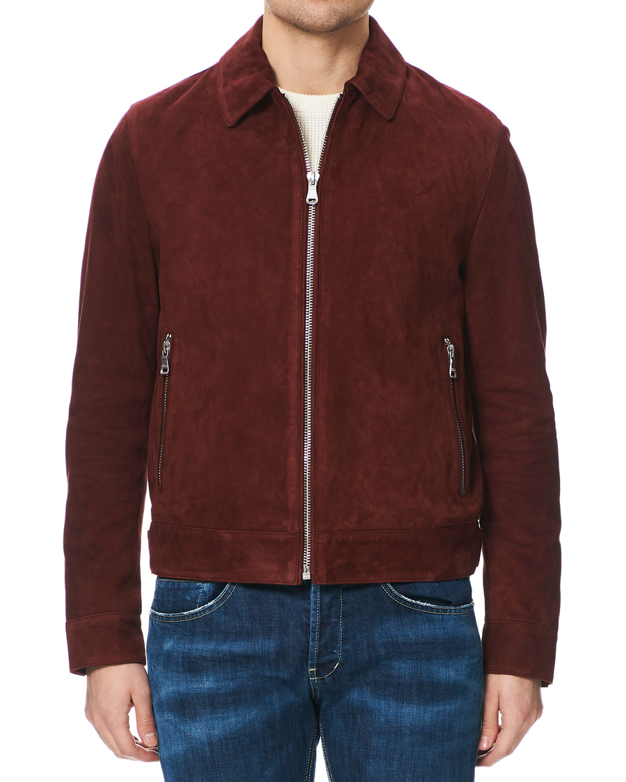 Homme | Manteaux Et Vestes | Oscar Jacobson | Logner Suede Jacket Rust Red