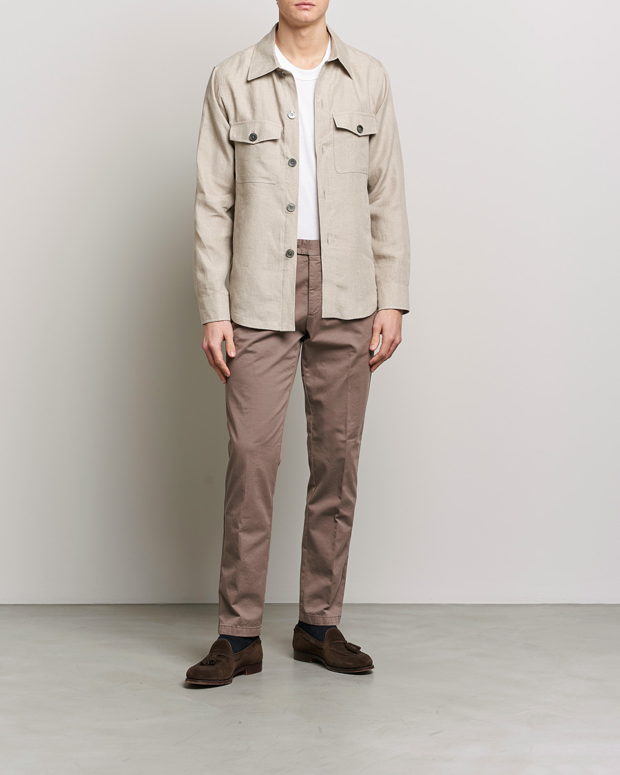Homme | Pantalons | Oscar Jacobson | Danwick Side Adjusters Chino Light Brown