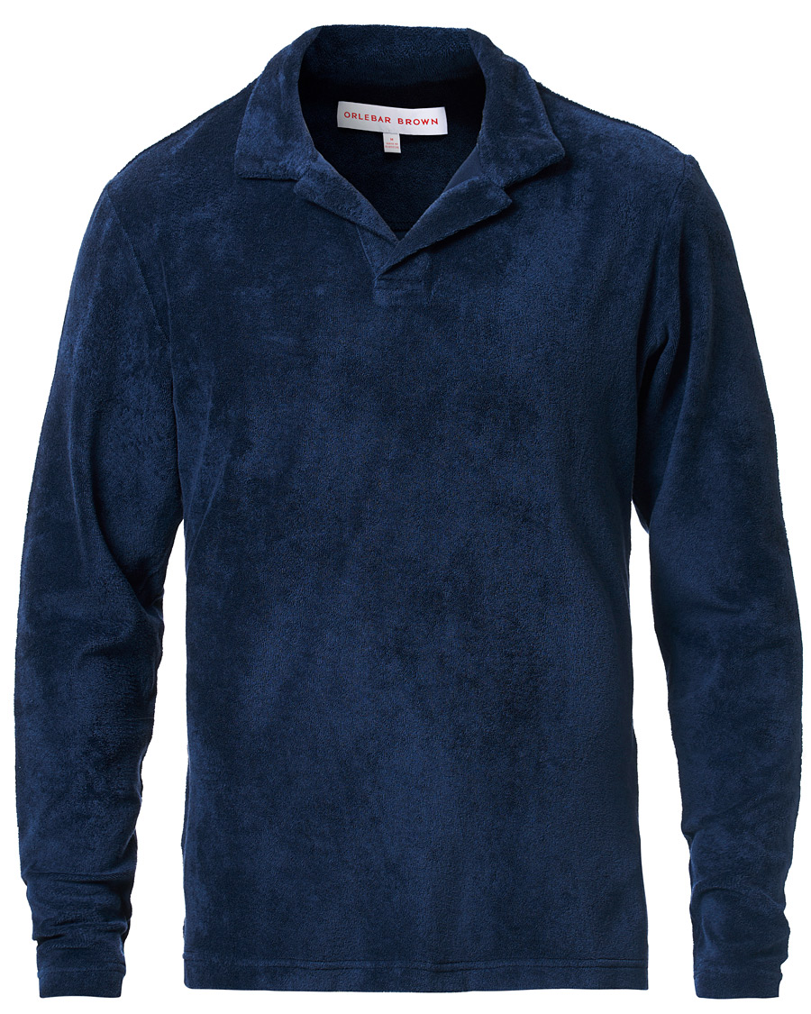 Homme | Pulls Et Tricots | Orlebar Brown | Terry Long Sleeve Polo Navy