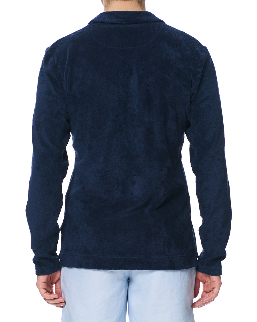 Homme | Pulls Et Tricots | Orlebar Brown | Terry Long Sleeve Polo Navy