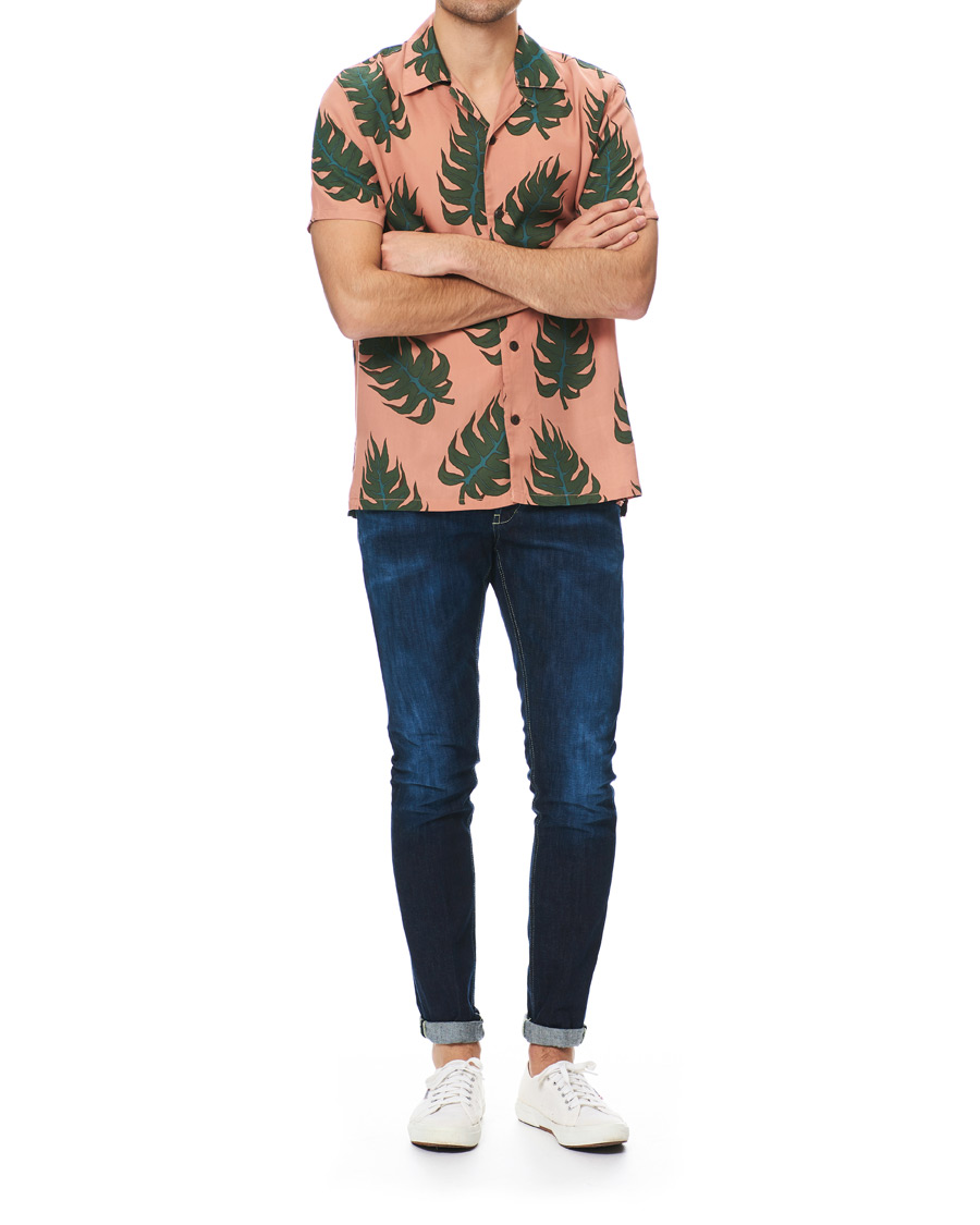 Homme | Chemises | Nudie Jeans | Arvid Leaf Short Sleeve Shirt Apricot
