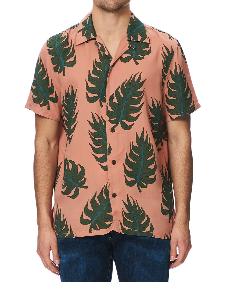 Homme | Chemises | Nudie Jeans | Arvid Leaf Short Sleeve Shirt Apricot