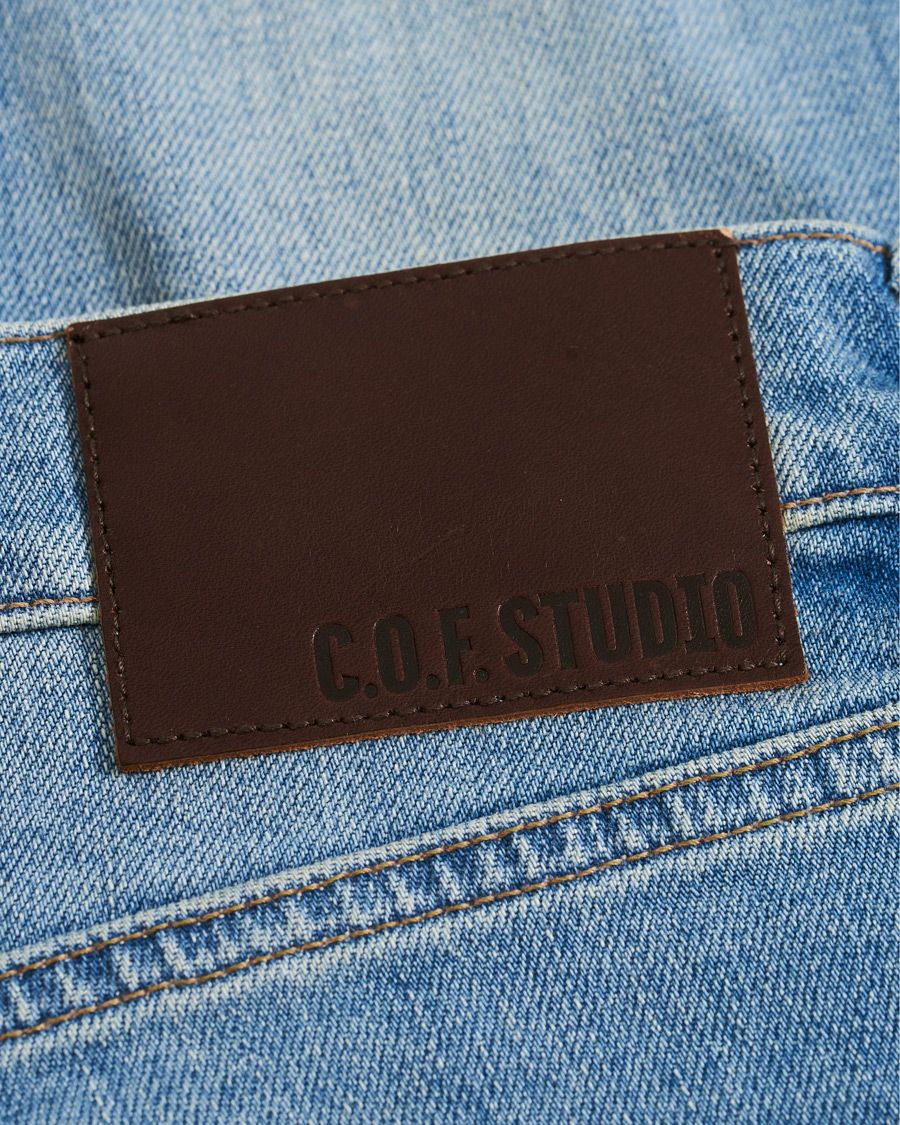 Heren | Jeans | C.O.F. Studio | M7 Tapered Stretch Jeans Light Blue