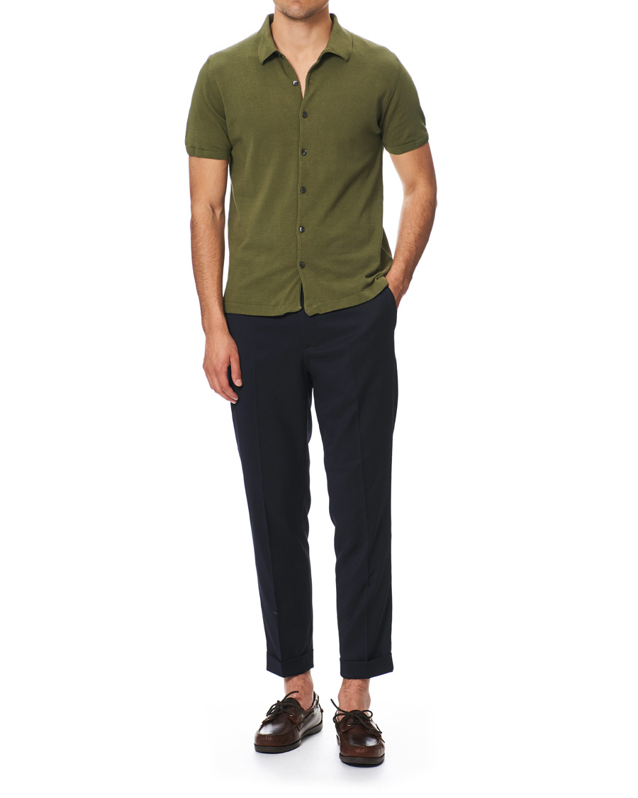 Homme | Pulls Et Tricots | Oscar Jacobson | Celvin Short Sleeve Cotton Poloshirt Green