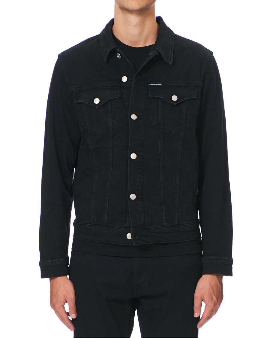 Homme | Manteaux Et Vestes | Calvin Klein Jeans | Foundation Slim Denim Jacket Washed Black