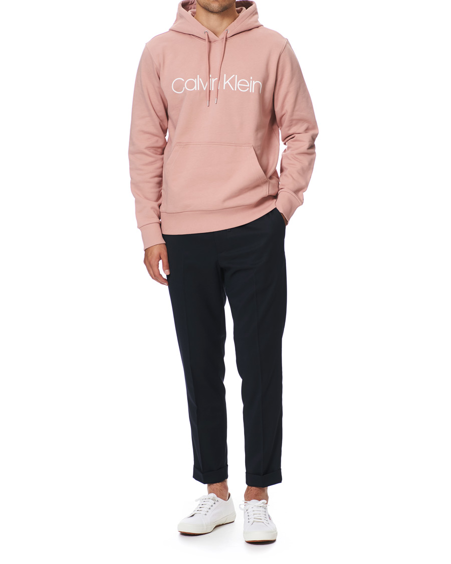 Homme | Pulls Et Tricots | Calvin Klein | Front Logo Hoodie Muted Pink