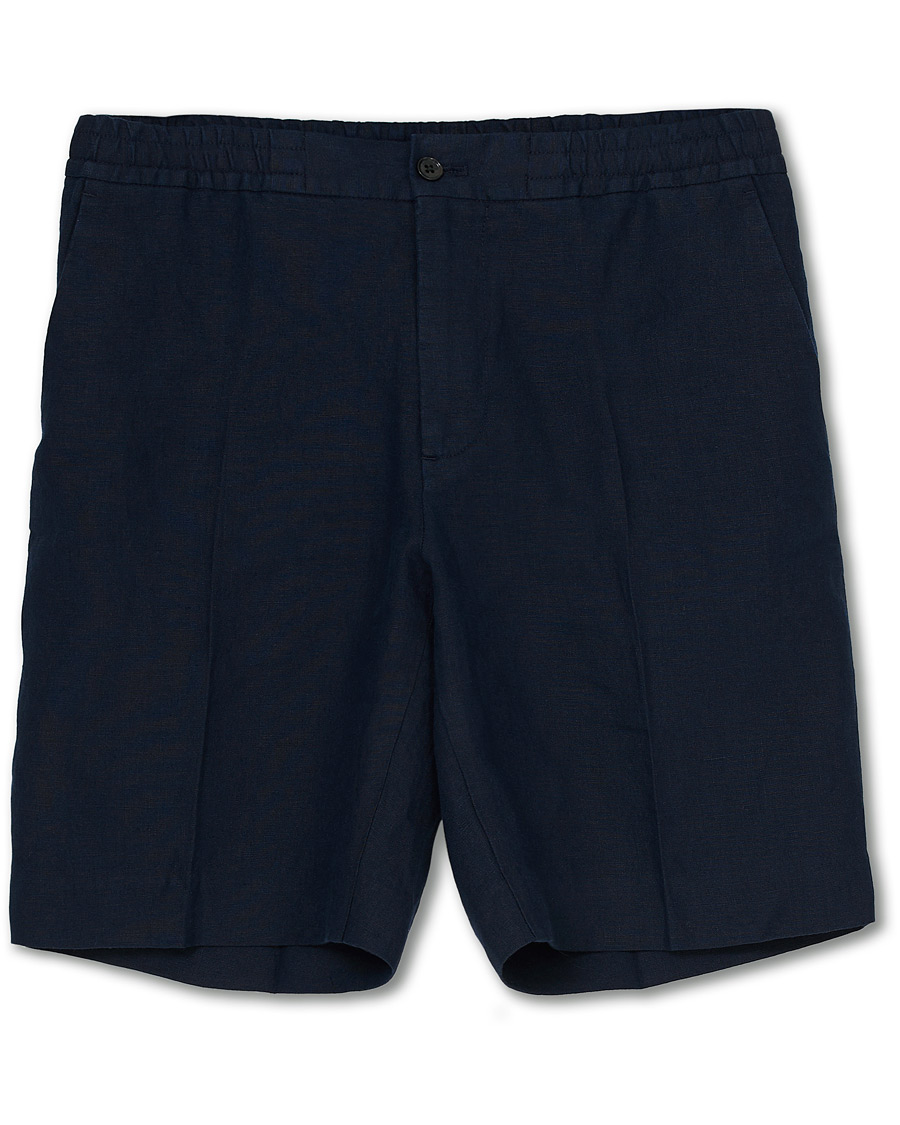 Homme | Shorts | J.Lindeberg | Sasha Linen Drawstring Shorts Navy
