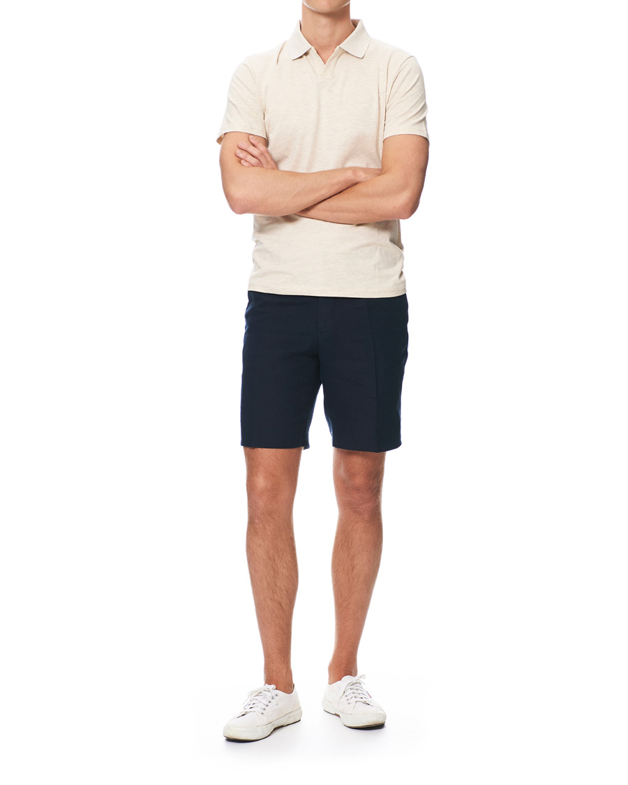 Homme | Shorts | J.Lindeberg | Sasha Linen Drawstring Shorts Navy