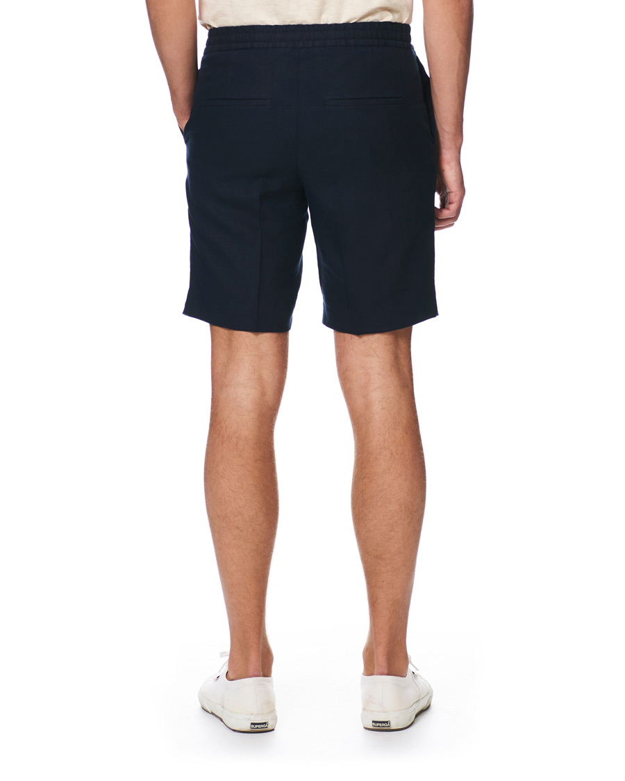 Homme | Shorts | J.Lindeberg | Sasha Linen Drawstring Shorts Navy