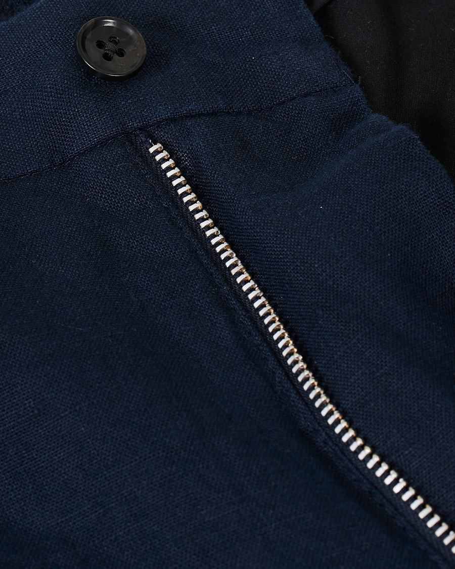 Homme | Shorts | J.Lindeberg | Sasha Linen Drawstring Shorts Navy