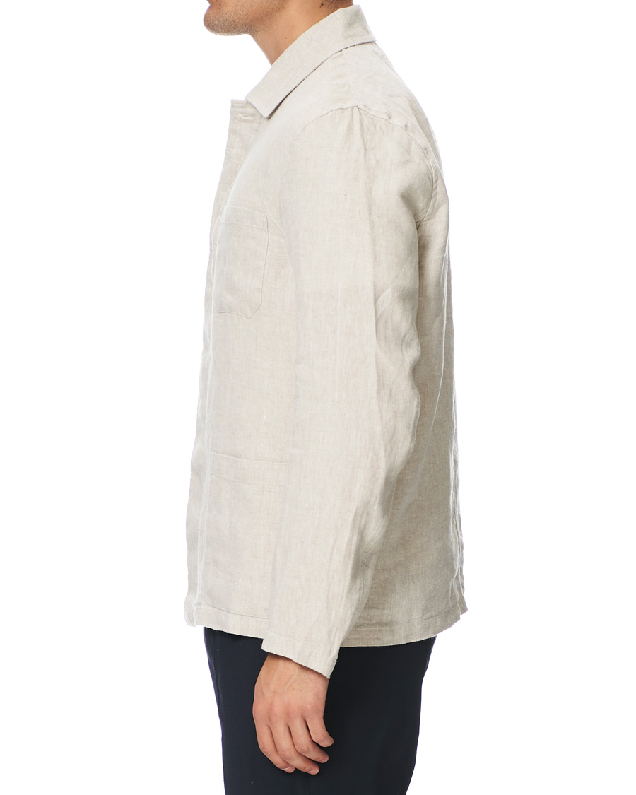 Heren | Overhemden | NN07 | Oscar Linen Blazer Overshirt Oat