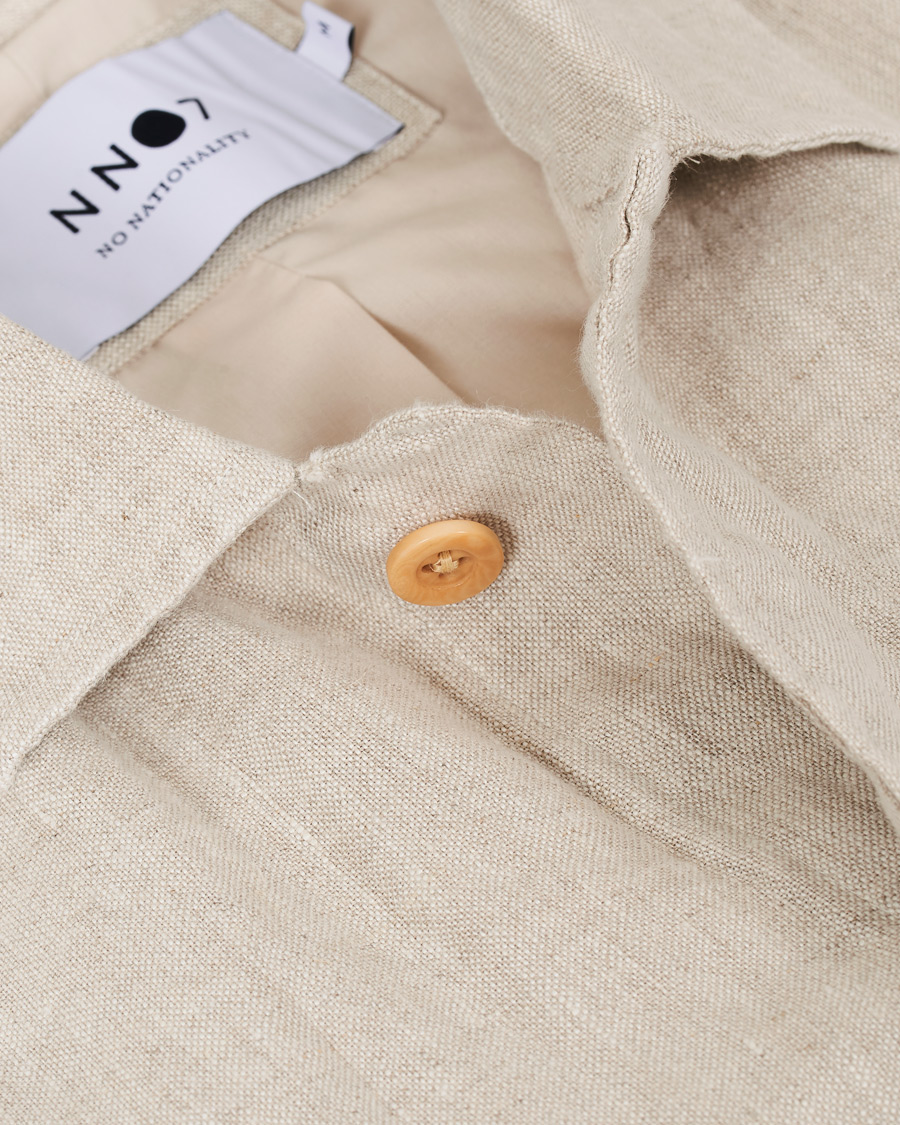 Heren | Overhemden | NN07 | Oscar Linen Blazer Overshirt Oat