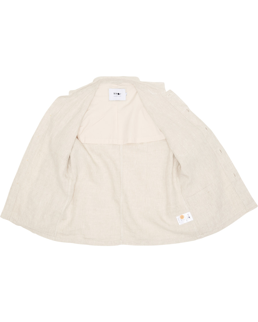 Heren | Overhemden | NN07 | Oscar Linen Blazer Overshirt Oat