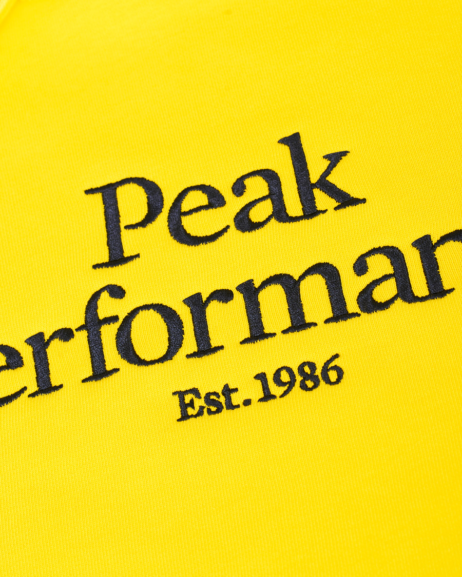 Homme | Pulls Et Tricots | Peak Performance | Original Logo Hoodie Yellow