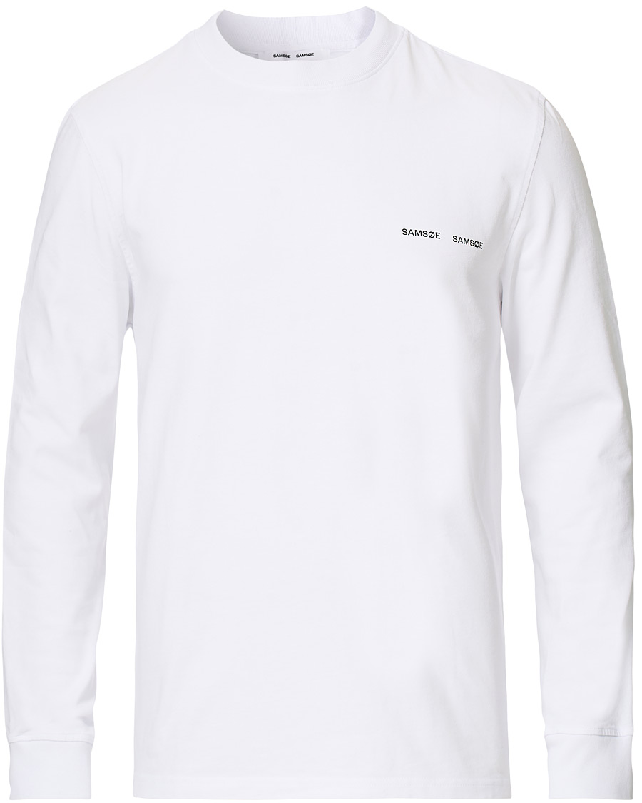 Homme | T-shirts | Samsøe Samsøe | Samsøe & Samsøe Norsbro Long Sleeve Tee White