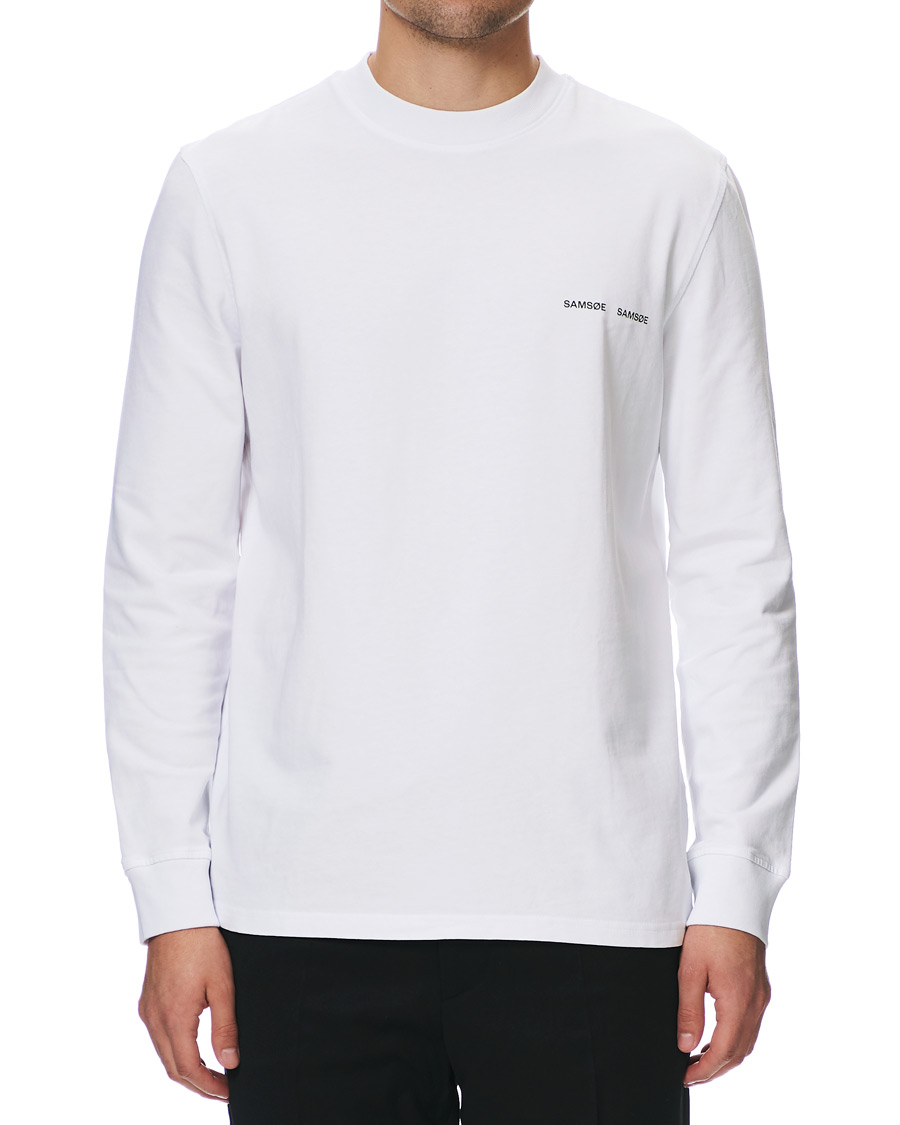 Homme | T-shirts | Samsøe Samsøe | Samsøe & Samsøe Norsbro Long Sleeve Tee White