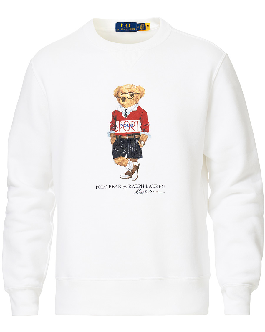 Homme | Pulls Et Tricots | Polo Ralph Lauren | Printed Sports Bear Sweatshirt White