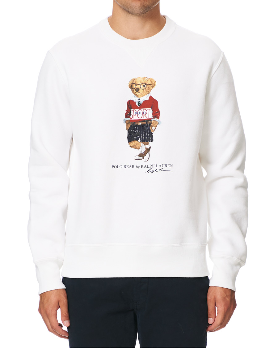 Homme | Pulls Et Tricots | Polo Ralph Lauren | Printed Sports Bear Sweatshirt White