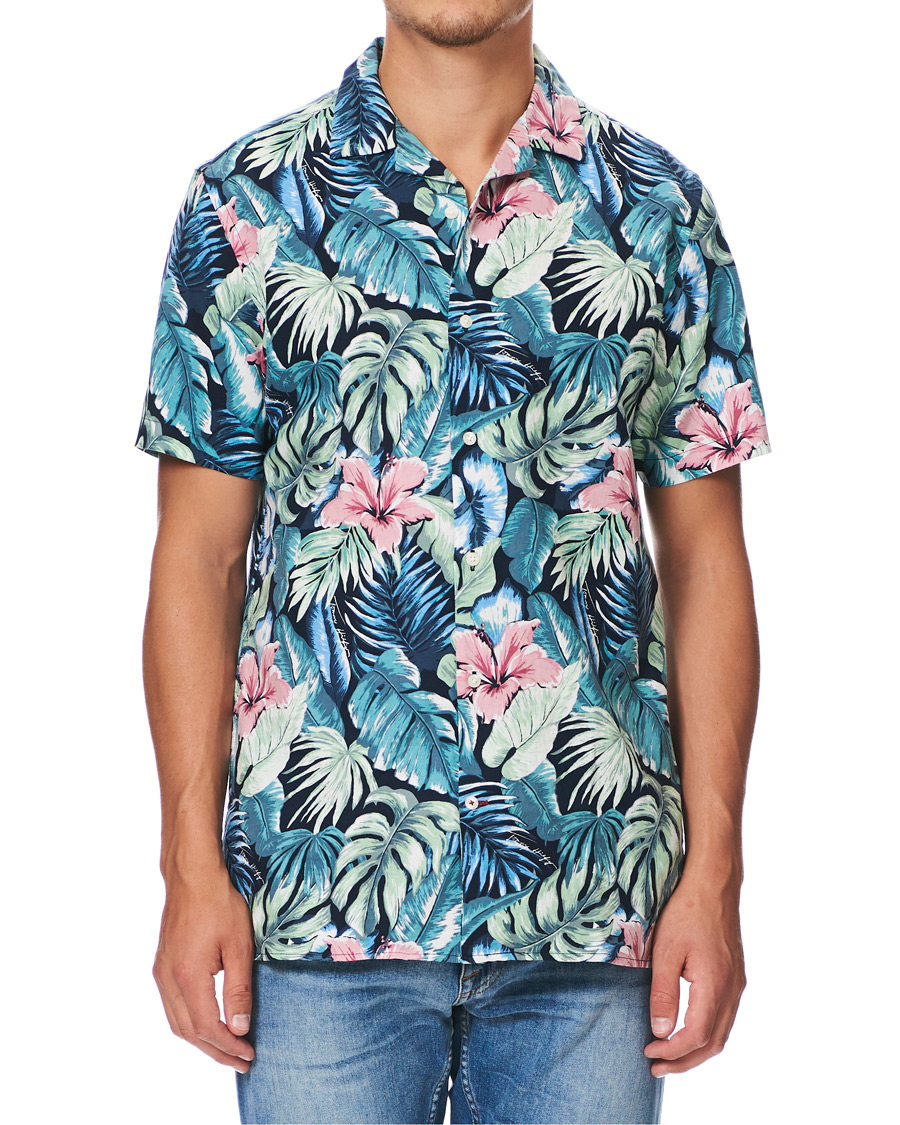 Homme | Chemises | Tommy Hilfiger | Hawaiian Printed Short Sleeve Shirt Green Bay