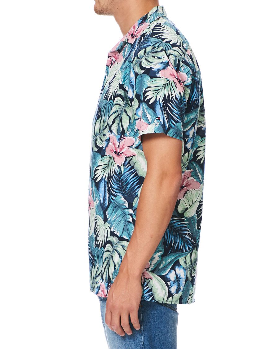 Homme | Chemises | Tommy Hilfiger | Hawaiian Printed Short Sleeve Shirt Green Bay