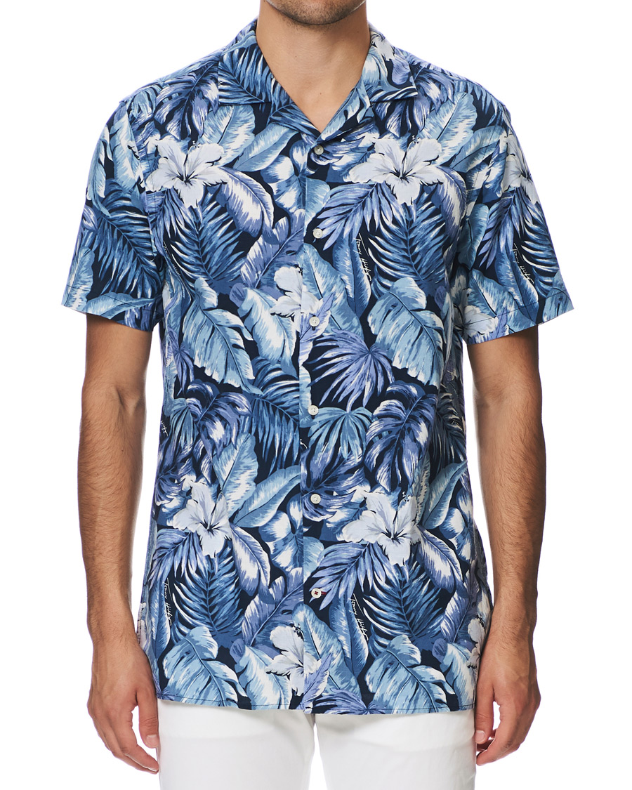 Homme | Chemises | Tommy Hilfiger | Hawaiian Printed Short Sleeve Shirt Washed Ink