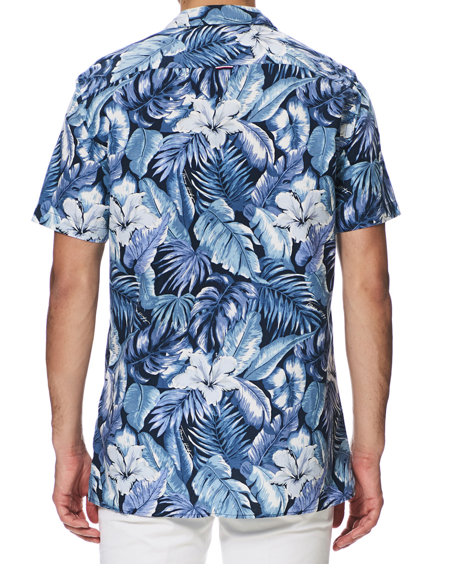 Homme | Chemises | Tommy Hilfiger | Hawaiian Printed Short Sleeve Shirt Washed Ink