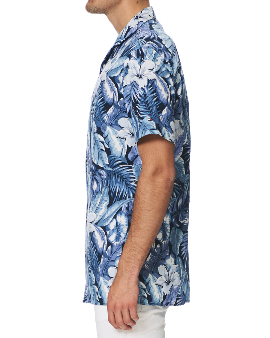 Homme | Chemises | Tommy Hilfiger | Hawaiian Printed Short Sleeve Shirt Washed Ink