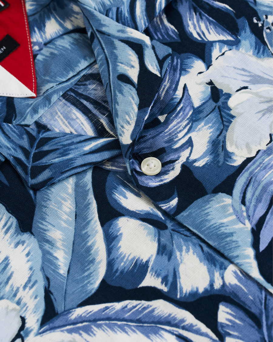 Homme | Chemises | Tommy Hilfiger | Hawaiian Printed Short Sleeve Shirt Washed Ink