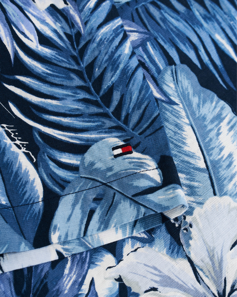 Homme | Chemises | Tommy Hilfiger | Hawaiian Printed Short Sleeve Shirt Washed Ink