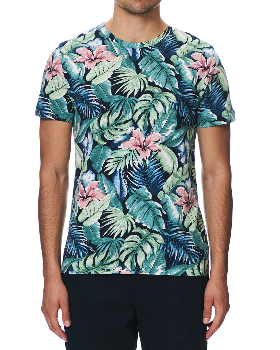 Homme | T-shirts | Tommy Hilfiger | All Over Flower Printed Crew Neck Tee Green Bay