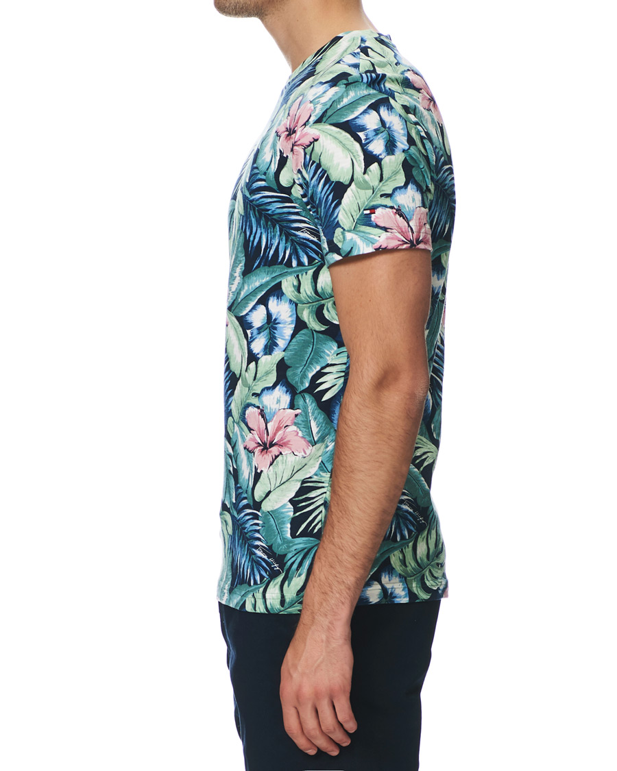 Homme | T-shirts | Tommy Hilfiger | All Over Flower Printed Crew Neck Tee Green Bay