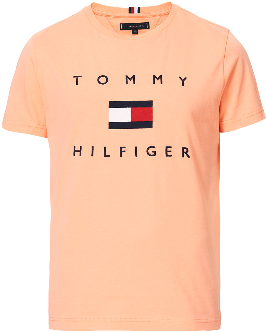 Homme | T-shirts | Tommy Hilfiger | Flag Logo Crew Neck Tee Island Coral