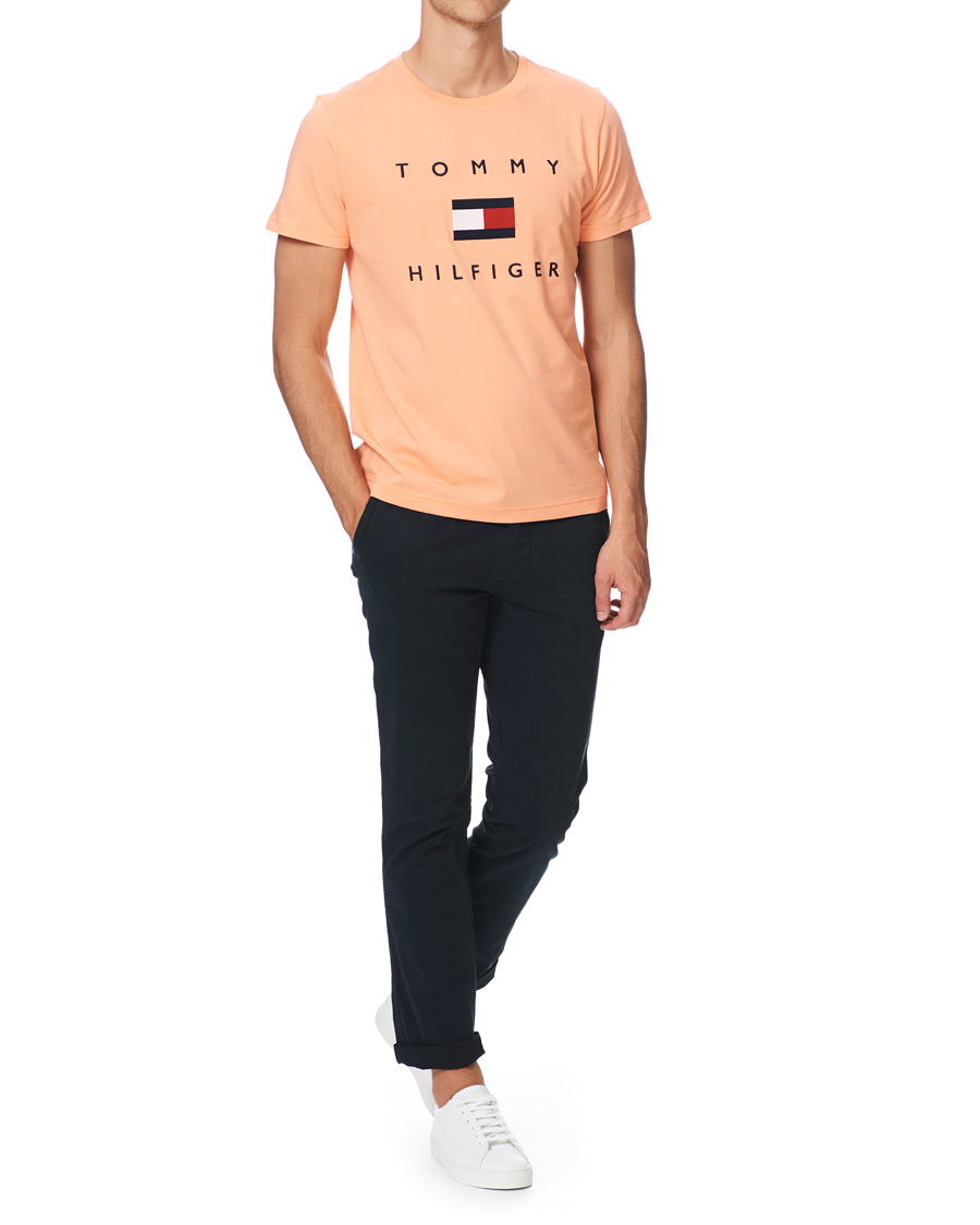 Homme | T-shirts | Tommy Hilfiger | Flag Logo Crew Neck Tee Island Coral