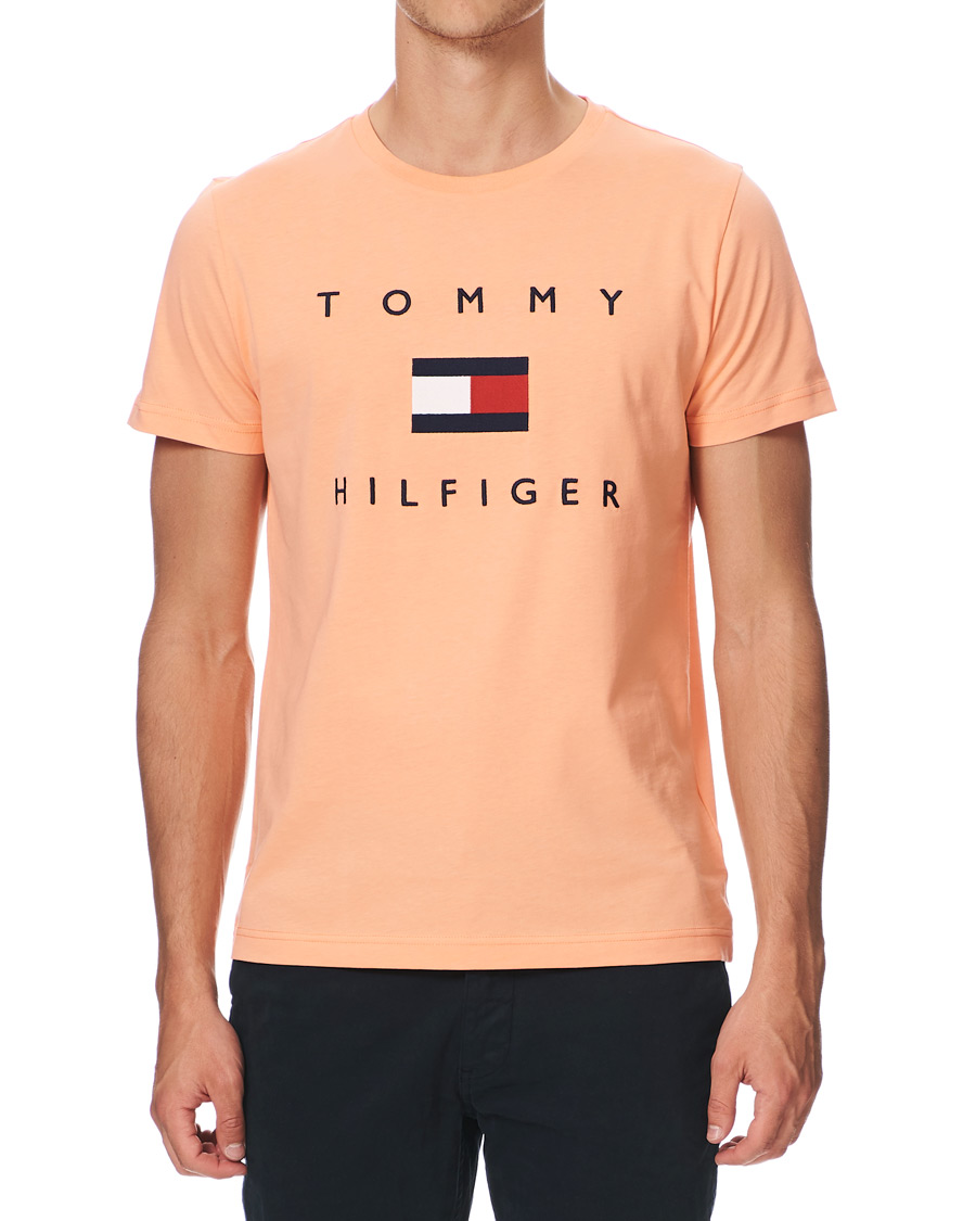 Homme | T-shirts | Tommy Hilfiger | Flag Logo Crew Neck Tee Island Coral