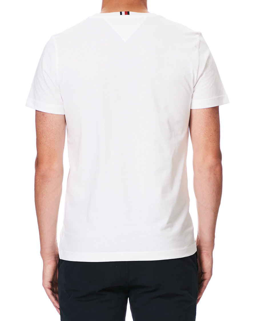Homme | T-shirts | Tommy Hilfiger | Flag Logo Crew Neck Tee White