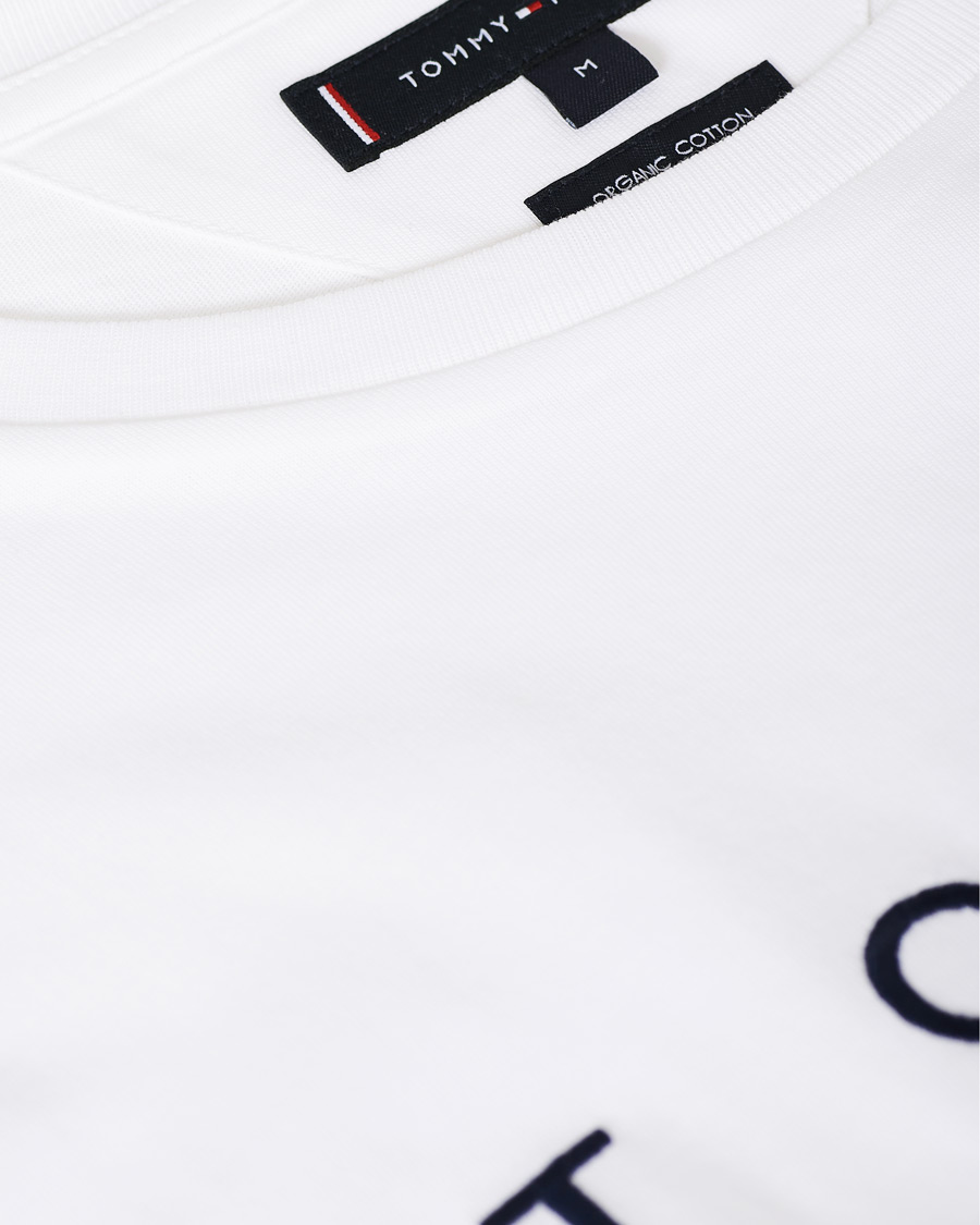 Homme | T-shirts | Tommy Hilfiger | Flag Logo Crew Neck Tee White